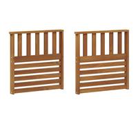 vidaXL Armrests 2 pcs Brown 60 x 6 x 61 cm Engineered Wood, Armrest Outdoor, Mod