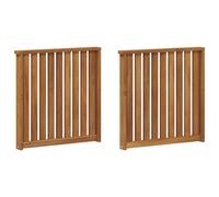 vidaXL Armrests 2 pcs Brown 60 x 6 x 61 cm Solid Acacia Wood, Armrest, Durable,