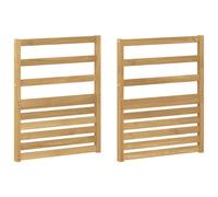 vidaXL Armrests Module 2 pcs White 59 x 4 x 73 cm Solid Acacia Wood, Armrest Mod
