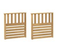 vidaXL Armrests Module 2 pcs White 60 x 6 x 61 cm Solid Acacia Wood, Acacia Wood