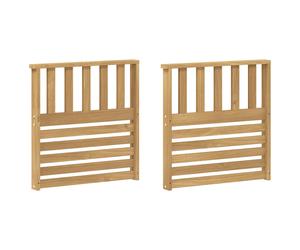 vidaXL Armrests Module 2 pcs White 60 x 6 x 61 cm Solid Acacia Wood, Acacia Wood