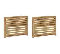 vidaXL Armrests Module 2 pcs White 78.5 x 10 x 61 cm Solid Acacia Wood, Acacia W