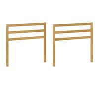 Armrests Module White Solid Acacia Wood 79x4x73 cm Outdoor Sofa Armrests Pair