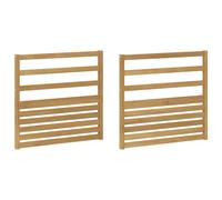 vidaXL Armrests Module 2 pcs White 79 x 4 x 73 cm Solid Acacia Wood, Comfort Sea