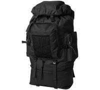 vidaXL Army-Style Backpack XXL 100L Black Travel Hiking Camping Bag Rucksack