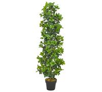 vidaXL Artificial 150 cm Laurel Tree with Pot, Lifelike Indoor/Outdoor Greenery, Faux Plant Decor for Home and Office