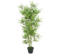 vidaXL Artificial Bamboo Plant with Pot 120cm Green Fake Lifelike Indoor Decor