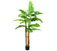 vidaXL Artificial Banana Tree with Pot Green Indoor Decor Faux Fake Plant