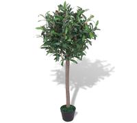 vidaXL Artificial Bay Tree Plant with Pot 120 cm Green