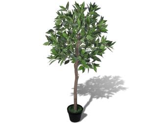vidaXL Artificial Bay Tree with Pot 120cm Home Office Fake Plant Decoration