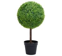 vidaXL Artificial Boxwood Plant with Pot Ball Shaped Green 50 cm