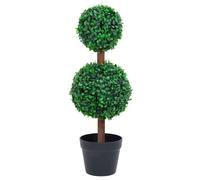 vidaXL Artificial Boxwood Plant with Pot Ball Shaped Green 60 cm