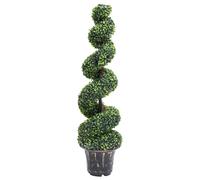 vidaXL Artificial Boxwood Spiral Plant with Pot Green 117 cm