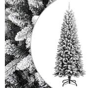 vidaXL Artificial Christmas Tree Flocked Snow 180 cm PVC&PE, Easy Assembly with Sturdy Steel Stand, Realistic & Eco-Friendly Holiday Decor