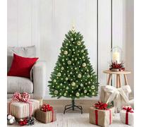 vidaXL Artificial Christmas Tree with Gold Balls Green 120 cm PVC and Metal, Green