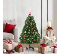 vidaXL Artificial Christmas Tree Green 120 cm PVC and Metal, Green
