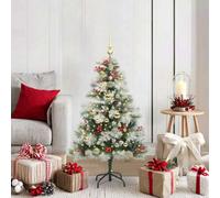 Vidaxl Artificial Christmas Tree Green And White 120 Cm