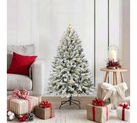 Vidaxl Artificial Christmas Tree Green And White 120 Cm Pvc And Metal