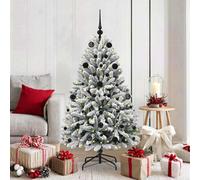 Vidaxl Artificial Christmas Tree Green And White 150 Cm Pvc And Metal
