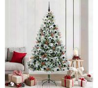 Vidaxl Artificial Christmas Tree Green And White 210 Cm