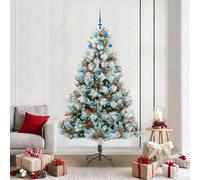 Vidaxl Artificial Christmas Tree Green And White 210 Cm