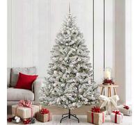 Vidaxl Artificial Christmas Tree Green And White 210 Cm Pvc And Metal