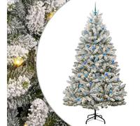 Vidaxl Artificial Christmas Tree Green And White 240 Cm Pvc And Metal