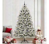 Vidaxl Artificial Christmas Tree Green And White 240 Cm Pvc And Metal