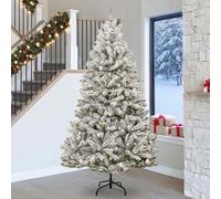 Vidaxl Artificial Christmas Tree Green And White 270 Cm Pvc And Metal