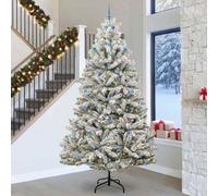 Vidaxl Artificial Christmas Tree Green And White 300 Cm Pvc And Metal
