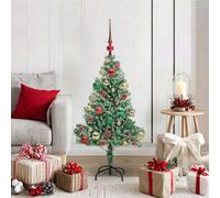 vidaXL Artificial Christmas Tree Snow Flocked with LED Light 120 cm