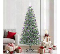 Vidaxl Artificial Christmas Tree Snow Flocked With Led Light 210 Cm