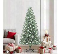 Vidaxl Artificial Christmas Tree Snow Flocked With Led Light 210 Cm