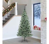 Vidaxl Artificial Christmas Tree Snow Flocked With Led Light 240 Cm