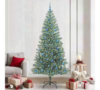 vidaXL Artificial Christmas Tree Snow Flocked with LED Light 240 cm