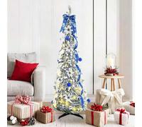 Vidaxl Artificial Christmas Tree With 100 Leds White 150 Cm Pvc