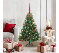 Vidaxl Artificial Christmas Tree With 150 Leds Green 120 Cm Pe And Pvc