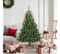 Vidaxl Artificial Christmas Tree With 150 Leds Green 120 Cm Pe And Pvc