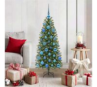 Vidaxl Artificial Christmas Tree With 150 Leds Green 120 Cm Pe And Pvc