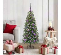 Vidaxl Artificial Christmas Tree With 150 Leds Green 120 Cm Pe And Pvc