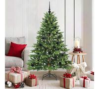 Vidaxl Artificial Christmas Tree With 150 Leds Green 150 Cm Pe And Pvc