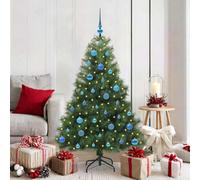 Vidaxl Artificial Christmas Tree With 150 Leds Green 150 Cm Pe And Pvc
