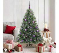 Vidaxl Artificial Christmas Tree With 150 Leds Green 150 Cm Pe And Pvc