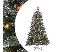 vidaXL Artificial Christmas Tree with 150 LEDs Green 68 x 68 x 120 cm, Living Room, Cone-Shaped Modern Decorative Christmas Tree, Pre-Lit Indoor with Warm White Lights for Holiday Decor