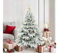 Vidaxl Artificial Christmas Tree With 150 Leds White 150 Cm Pe And Pvc