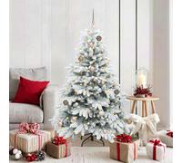 Vidaxl Artificial Christmas Tree With 150 Leds White 150 Cm Pe And Pvc