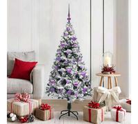 Vidaxl Artificial Christmas Tree With 150 Leds With Stand White 150 Cm