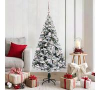 Vidaxl Artificial Christmas Tree With 150 Leds With Stand White 150 Cm