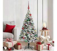 Vidaxl Artificial Christmas Tree With 150 Leds With Stand White 150 Cm