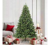 Vidaxl Artificial Christmas Tree With 300 Leds Green 180 Cm Pe And Pvc